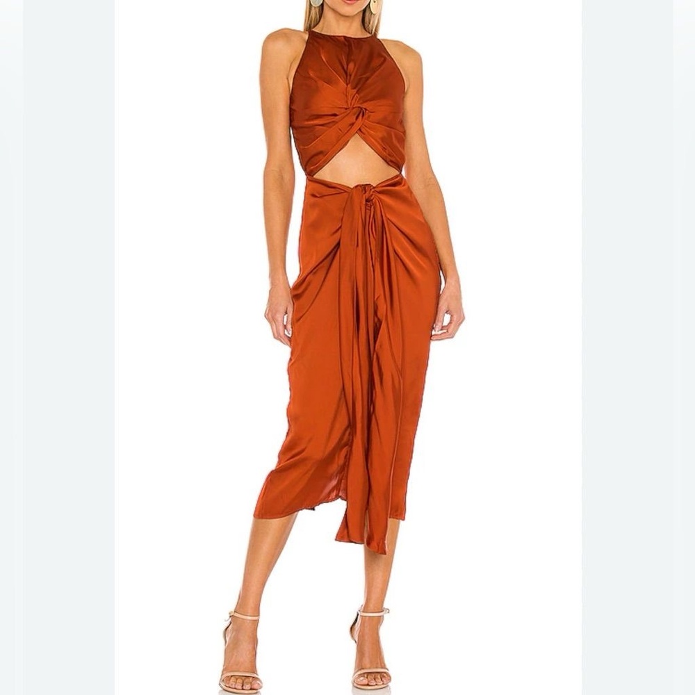 VALENTINO🖤 Orange Ruffle Dress